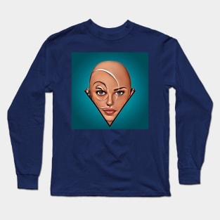 Bald woman. Modern art Long Sleeve T-Shirt